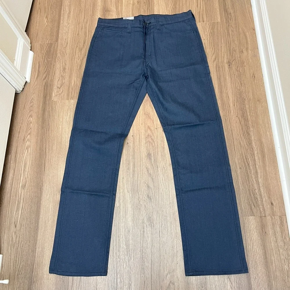 NWT Levi's 513 Slim Straight Jeans 36x34 Dark Indigo Blue Denim